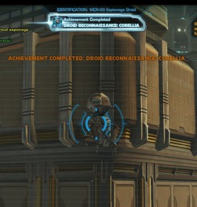 Swtor MCR-99 Droid Reconnaissance Corellia Achievement