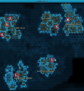 Swtor MCR-99 Droid Reconnaissance Corellia Location Map