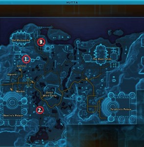 Swtor MCR-99 Droid Reconnaissance Hutta Location Map