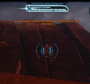 Swtor MCR-99 Droid Reconnaissance Ord Mantell Achievement