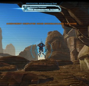 Swtor MCR-99 Droid Reconnaissance Tatooine Achievement